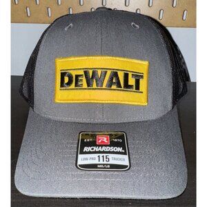 DeWalt Tools Richardson 115 Trucker Low Pro Cap Hat Snapback M/L